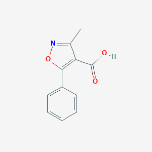 molecular formula C11H9NO3 B091636 3-甲基-5-苯基异噁唑-4-羧酸 CAS No. 17153-21-8