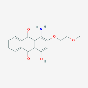 molecular formula C17H15NO5 B091644 9,10-Anthracenedione, 1-amino-4-hydroxy-2-(2-methoxyethoxy)- CAS No. 17869-10-2