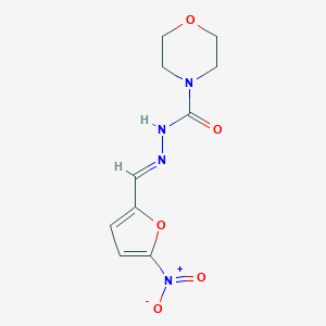 molecular formula C10H12N4O5 B091648 4-Morpholinecarboxylic acid, (5-nitrofurfurylidine)hydrazide CAS No. 15970-86-2