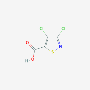 molecular formula C4HCl2NO2S B091651 3,4-Dichlorisothiazol-5-carbonsäure CAS No. 18480-53-0