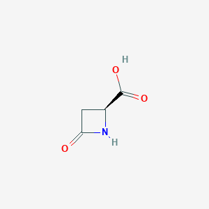 molecular formula C4H5NO3 B091652 (2S)-4-oxoazetidine-2-carboxylic acid CAS No. 16404-94-7