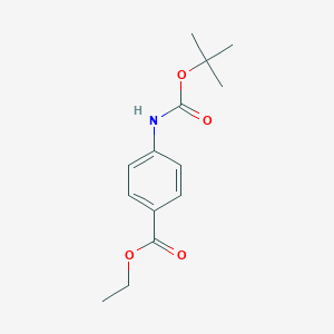 molecular formula C14H19NO4 B009167 Ethyl 4-(tert-butoxycarbonylamino)benzoate CAS No. 110969-44-3