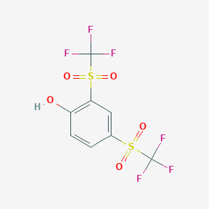 molecular formula C8H4F6O5S2 B091897 2,4-双[(三氟甲基)磺酰基]苯酚 CAS No. 15183-81-0