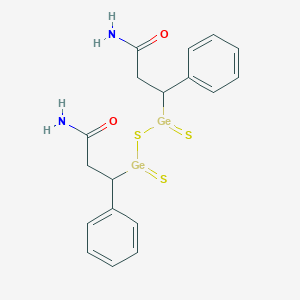 molecular formula C18H20Ge2N2O2S3 B009190 1-Phenyl-2-carbamoylethyl-germanium sesquisulfide CAS No. 105736-64-9