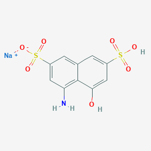 molecular formula C10H8NNaO7S2 B091922 2,7-Naphthalenedisulfonic acid, 4-amino-5-hydroxy-, monosodium salt CAS No. 17265-34-8