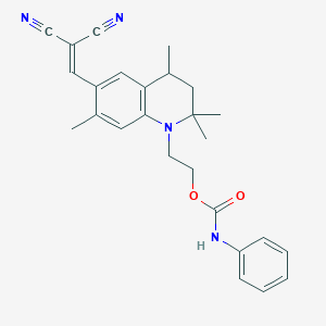 B091936 2-[6-(2,2-Dicyanovinyl)-1,2,3,4-tetrahydro-2,2,4,7-tetramethylquinolin-1-yl]ethyl carbanilate CAS No. 18178-47-7
