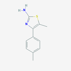 molecular formula C11H12N2S B091946 5-甲基-4-(4-甲基苯基)-1,3-噻唑-2-胺 CAS No. 16942-66-8