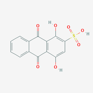 molecular formula C14H8O7S B091949 1,4-二羟基蒽醌-2-磺酸 CAS No. 145-48-2