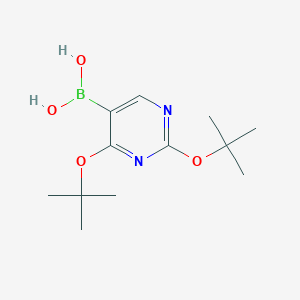 molecular formula C12H21BN2O4 B009197 2,4-二(叔丁氧基)嘧啶-5-硼酸 CAS No. 109299-79-8