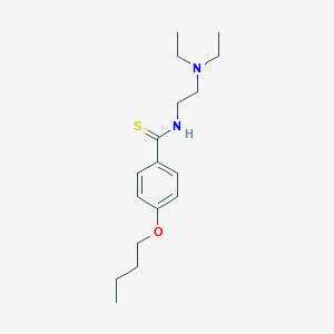 molecular formula C17H28N2OS B091987 Benzamide, p-butoxy-N-(2-diethylaminoethyl)thio- CAS No. 16531-31-0