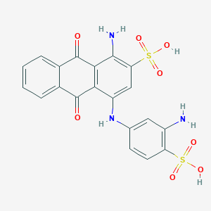 B092004 2-Anthracenesulfonic acid, 1-amino-4-[(3-amino-4-sulfophenyl)amino]-9,10-dihydro-9,10-dioxo- CAS No. 128-99-4