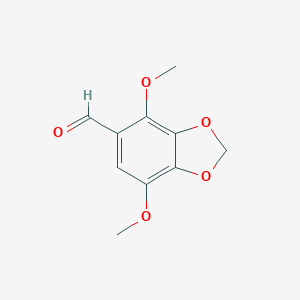 molecular formula C10H10O5 B092112 1,3-Benzodioxole-5-carboxaldehyde, 4,7-dimethoxy- CAS No. 17055-09-3