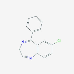 molecular formula C15H11ClN2 B092147 7-chloro-5-phenyl-3H-1,4-benzodiazepine CAS No. 16398-00-8