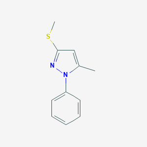 molecular formula C11H12N2S B092229 5-Methyl-3-(methylsulfanyl)-1-phenyl-1H-pyrazole CAS No. 18714-79-9