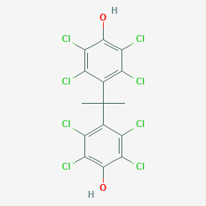 molecular formula C15H8Cl8O2 B092246 苯酚，4,4'-(1-甲基乙亚基)双[2,3,5,6-四氯- CAS No. 16669-42-4