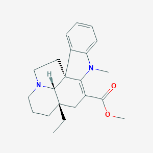 molecular formula C22H28N2O2 B092251 Aspidospermidine-3-carboxylic acid, 2,3-didehydro-1-methyl-, methyl ester, (5alpha,12beta,19alpha)- CAS No. 19074-77-2