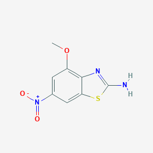 molecular formula C8H7N3O3S B092272 4-甲氧基-6-硝基-1,3-苯并噻唑-2-胺 CAS No. 16586-52-0
