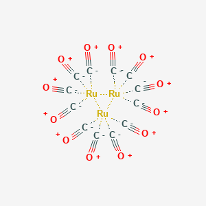 molecular formula C12O12Ru3 B092275 Ruthenium, dodecacarbonyltri-, triangulo CAS No. 15243-33-1