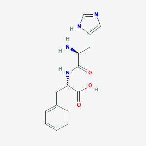 molecular formula C15H18N4O3 B092348 组氨酸苯丙氨酸 CAS No. 16874-81-0