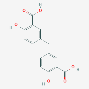 molecular formula C15H12O6 B092375 5,5'-亚甲基二水杨酸 CAS No. 122-25-8