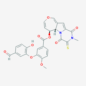 molecular formula C27H20N2O9S B009243 金橘菌素 CAS No. 105637-72-7