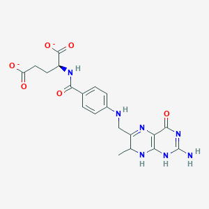 molecular formula C20H21N7O6-2 B092511 5-Methyl-5,6-dihydropteroylglutamic acid CAS No. 15623-13-9