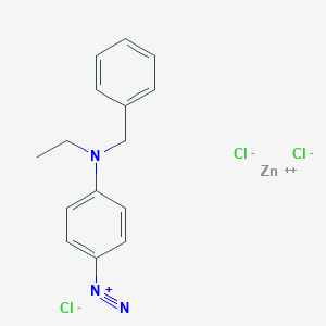 molecular formula C15H16ClN3Zn+2 B092540 p-(Benzylethylamino)benzenediazonium chloride zinc chloride CAS No. 15280-31-6
