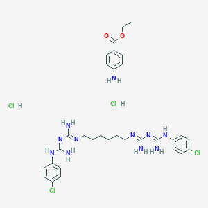molecular formula C31H43Cl4N11O2 B009278 Progaron CAS No. 108532-15-6