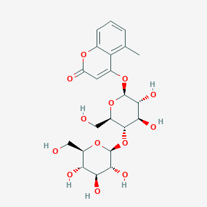 molecular formula C22H28O13 B009280 5-Methylcoumarin-4-cellobioside CAS No. 109974-31-4