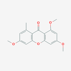 molecular formula C17H16O5 B092816 1,3,6-Trimethoxy-8-methylxanthen-9-one CAS No. 15222-54-5