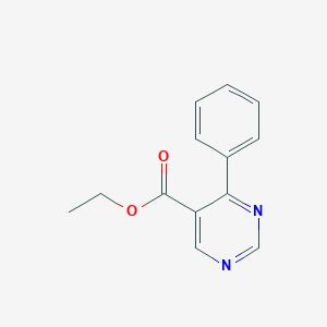 molecular formula C13H12N2O2 B009289 Ethyl 4-phenylpyrimidine-5-carboxylate CAS No. 100724-16-1