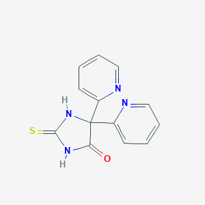 molecular formula C13H10N4OS B009302 5,5-双(2-吡啶基)-2-硫代乙内酰脲 CAS No. 100899-17-0