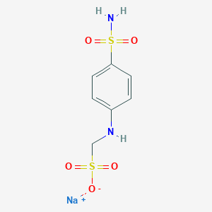 molecular formula C7H10N2NaO5S2+ B093050 Sodium [[4-(aminosulphonyl)phenyl]amino]methanesulphonate CAS No. 138-43-2