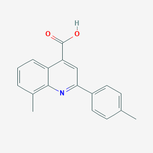 molecular formula C18H15NO2 B093064 8-Methyl-2-(4-methylphenyl)quinoline-4-carboxylic acid CAS No. 18060-44-1