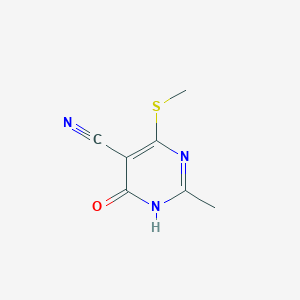 molecular formula C7H7N3OS B093132 2-甲基-4-(甲硫基)-6-氧代-1,6-二氢嘧啶-5-腈 CAS No. 15908-63-1