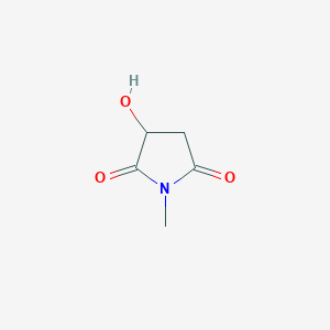 molecular formula C5H7NO3 B009318 3-Hydroxy-1-methylpyrrolidine-2,5-dione CAS No. 19948-27-7