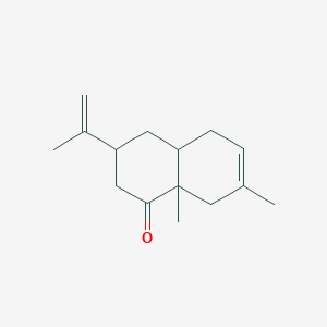 molecular formula C15H22O B093199 7,8a-dimethyl-3-prop-1-en-2-yl-2,3,4,4a,5,8-hexahydronaphthalen-1-one CAS No. 18174-13-5