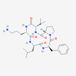 molecular formula C30H46N6O5 B093213 Cyclosemigramicidin S CAS No. 15207-28-0