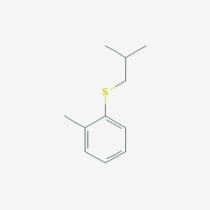 molecular formula C11H16S B093220 Sulfide, isobutyl o-tolyl CAS No. 15561-00-9