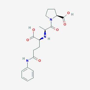 molecular formula C19H25N3O6 B009324 N-(1-Carboxy-3-carboxanilidopropyl)alanylproline CAS No. 110351-42-3