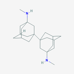 molecular formula C22H36N2 B093242 N-methyl-3-[3-(methylamino)-1-adamantyl]adamantan-1-amine CAS No. 18220-69-4