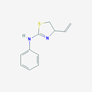 molecular formula C11H12N2S B009328 4-ethenyl-N-phenyl-4,5-dihydro-1,3-thiazol-2-amine CAS No. 104514-74-1