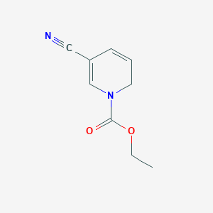 molecular formula C9H10N2O2 B009333 ethyl 5-cyano-2H-pyridine-1-carboxylate CAS No. 103935-36-0