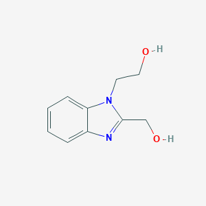 molecular formula C10H12N2O2 B009340 2-[2-(Hydroxymethyl)benzimidazol-1-yl]ethanol CAS No. 102000-86-2