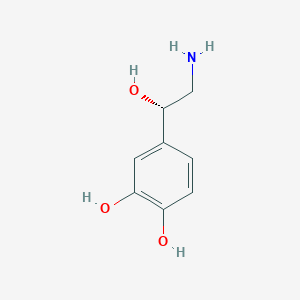 molecular formula C8H11NO3 B093451 4-[(1S)-2-氨基-1-羟乙基]苯-1,2-二醇 CAS No. 149-95-1