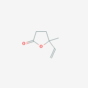 molecular formula C7H10O2 B093565 2(3H)-呋喃酮，5-乙烯基二氢-5-甲基- CAS No. 1073-11-6