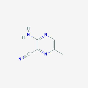 molecular formula C6H6N4 B093575 3-氨基-6-甲基吡嗪-2-碳腈 CAS No. 17890-82-3