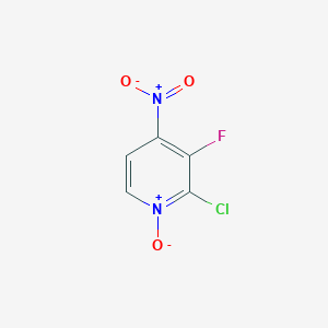 molecular formula C5H2ClFN2O3 B009366 2-氯-3-氟-4-硝基吡啶 N-氧化物 CAS No. 101664-56-6