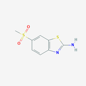 molecular formula C8H8N2O2S2 B093678 2-氨基-6-(甲磺基)苯并噻唑 CAS No. 17557-67-4