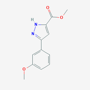 molecular formula C12H12N2O3 B093722 3-(3-甲氧基苯基)-1H-吡唑-5-甲酸甲酯 CAS No. 517870-26-7